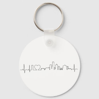 Ik hou van Milwaukee in een buitengewone ecg stijl Sleutelhanger