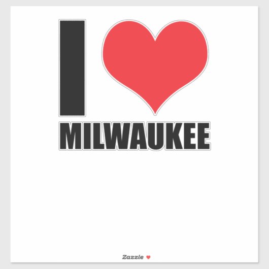 Ik hou van Milwaukee Sticker (Vel)