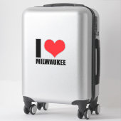 Ik hou van Milwaukee Sticker (Koffer)