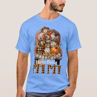 Ik hou van Mimi Farmer Pset Truck Pumpkins Autu T-shirt