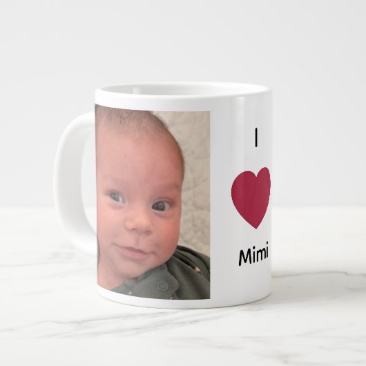 Ik hou van Mimi oma opa PaPa 2 foto Grote Koffiekop (Links)