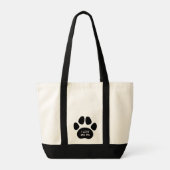 Ik hou van Min Pin Grote canvas tas (Achterkant)