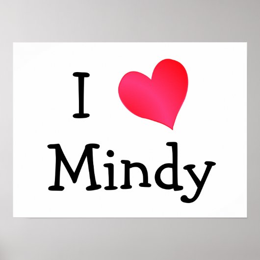 Ik hou van Mindy Poster (Voorkant)