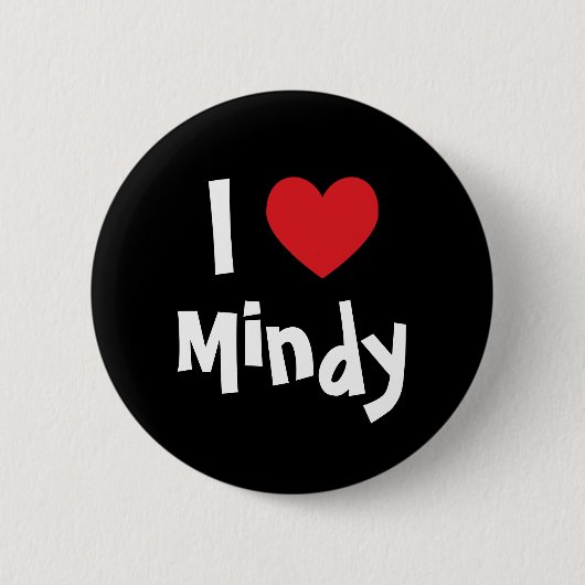 Ik hou van Mindy Ronde Button 5,7 Cm (Voorkant)