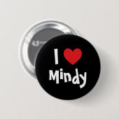 Ik hou van Mindy Ronde Button 5,7 Cm (Voorkant /achterkant)
