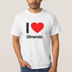 ik hou van mineralen t-shirt