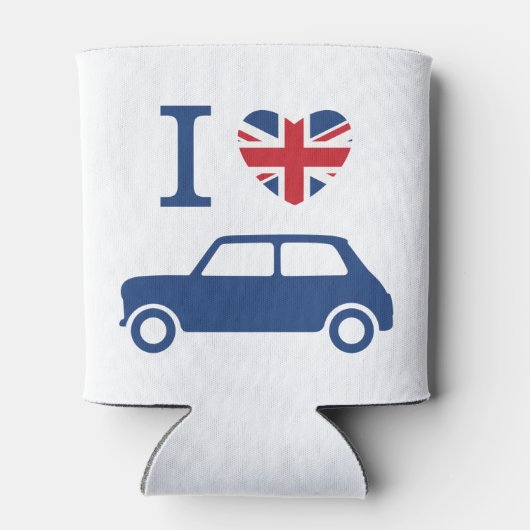 Ik hou van Mini Coopers - Blauw Blikjeskoeler (Achterkant)