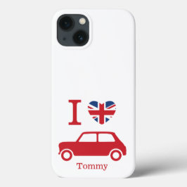 Ik hou van Mini Coopers - Blauw - Gepersonaliseerd Case-Mate iPhone Case