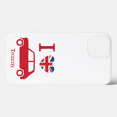 Ik hou van Mini Coopers - Blauw - Gepersonaliseerd Case-Mate iPhone Case (Achterkant (horizontaal))