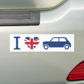 Ik hou van Mini Coopers Bumpersticker (Op auto)