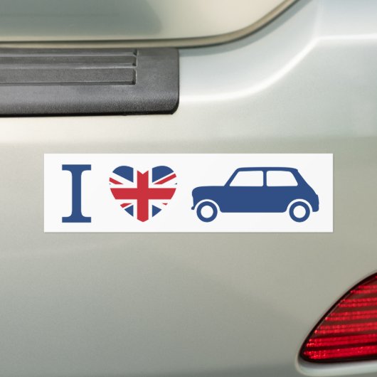 Ik hou van Mini Coopers Bumpersticker (Op auto)