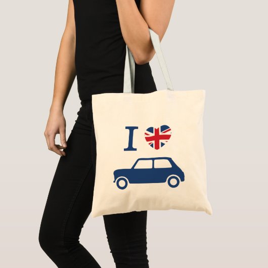 Ik hou van Mini Coopers Canvas tas - Blauw (Voorkant (product))