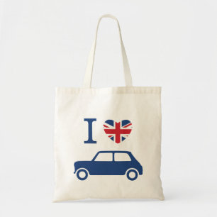 Ik hou van Mini Coopers Canvas tas - Blauw