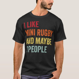 Ik hou van mini rugby misschien 3 mensen t-shirt
