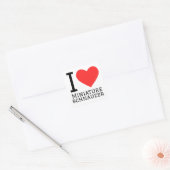 Ik hou van miniatuur schnauzer vierkante sticker (Envelop)