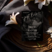 Ik hou van minimalistische trouwfoto kaart