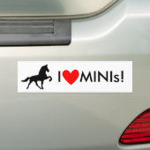 Ik hou van MINI's! Bumpersticker (Op auto)