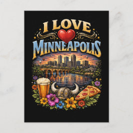 Ik hou van Minneapolis Briefkaart