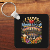 Ik hou van Minneapolis Sleutelhanger (Voorkant)