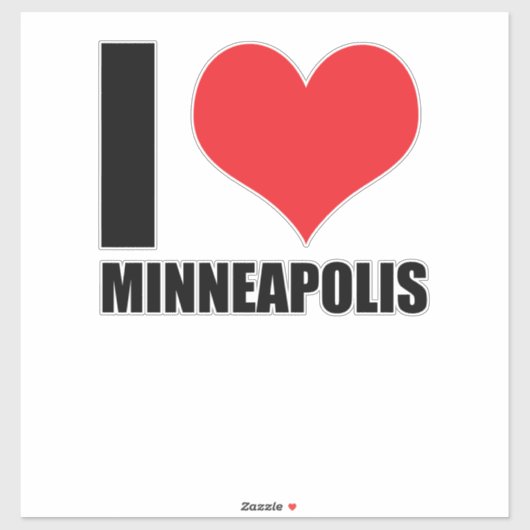 Ik hou van Minneapolis Sticker (Vel)
