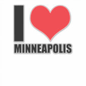 Ik hou van Minneapolis Sticker (Voorkant)
