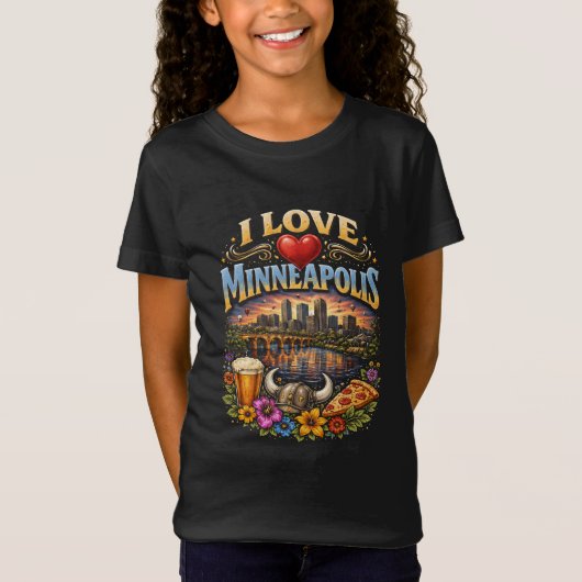 Ik hou van Minneapolis T-shirt (Voorkant)