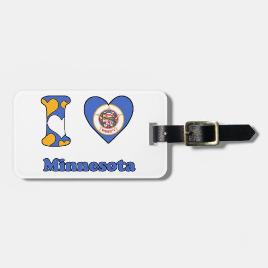 Ik hou van Minnesota Bagagelabel (Voorkant horizontaal)