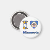 Ik hou van Minnesota Magneet (Voorkant / Achterkant)
