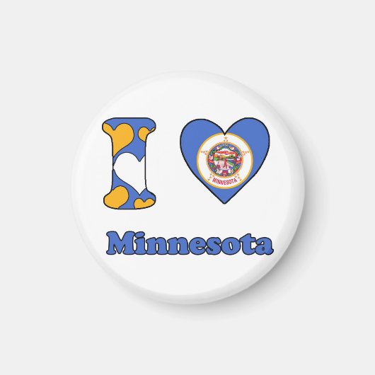 Ik hou van Minnesota Magneet (Voorkant)