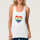 Ik hou van Minnesota Rainbow Heart Tanktop (Voorkant)