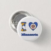 Ik hou van Minnesota Ronde Button 3,2 Cm (Voorkant /achterkant)