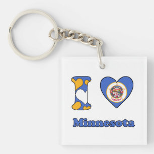 Ik hou van Minnesota Sleutelhanger
