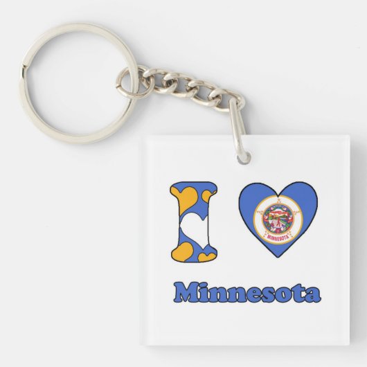 Ik hou van Minnesota Sleutelhanger (voorkant)