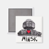 Ik hou van Minsk Magneet (Voorkant / Achterkant)