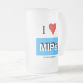 Ik hou van MIP's 3 mok van gefronst glas (Voorkant rechts)