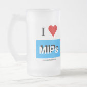 Ik hou van MIP's 3 mok van gefronst glas (Links)