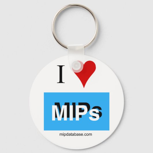 Ik hou van MIPs sleutelhanger mipdatabase logo (Voorkant)