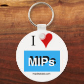 Ik hou van MIPs sleutelhanger mipdatabase logo (Voorkant)