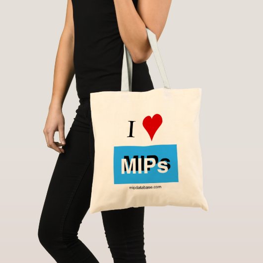 Ik hou van MIPs zak mipdatabase logo Tote Bag (Voorkant (product))