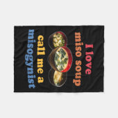 Ik hou van miso soep noem me een vrouwenhater ontw fleece deken (Voorkant (Horizontaal))