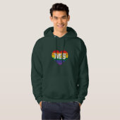 Ik hou van Mississippi Rainbow Heart Hoodie (Voorkant volledig)