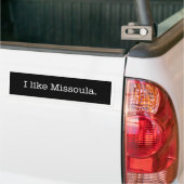 "Ik hou van Missoula." Bumpersticker (Op Truck)