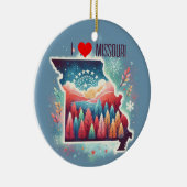 Ik hou van Missouri kerstboom Keramisch Ornament (Rechts)