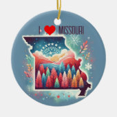 Ik hou van Missouri kerstboom Keramisch Ornament (Voorkant)