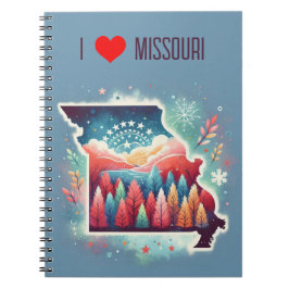 Ik hou van Missouri Kerstwinter Notitieboek