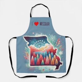 Ik hou van Missouri Kerstwinter Schort