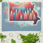 Ik hou van Missouri Kerstwinter Theedoek (Gevouwen)