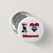 Ik hou van Missouri Ronde Button 3,2 Cm (Voorkant /achterkant)