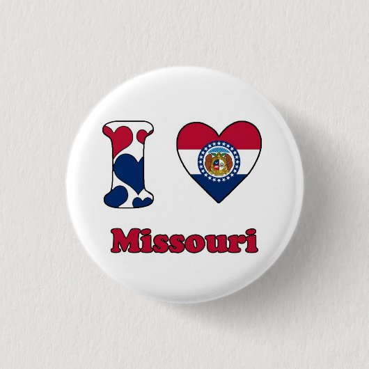 Ik hou van Missouri Ronde Button 3,2 Cm (Voorkant)