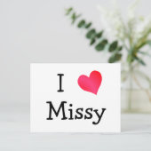 Ik hou van Missy Briefkaart (Staand voorkant)